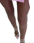 Rhinestone Diamond Fishnet Pantyhose