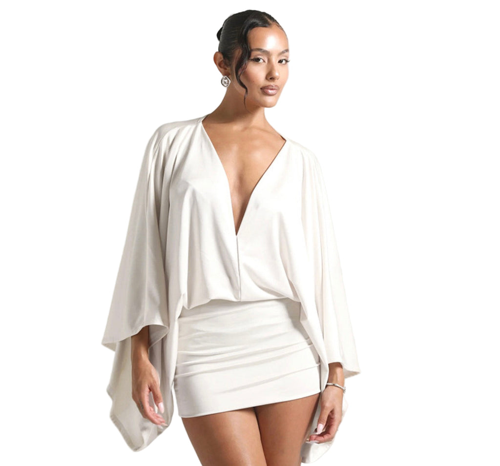 Women Sexy V-Neck Long-Sleeved Bodycon Dress