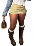 Cross Lace-Up Bodycon Summer Slim Fit Denim Skirt