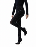 Women Rhinestone High Heel Pointed Trouser Boots