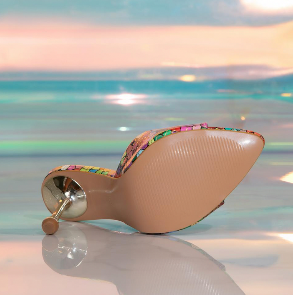 90’s Theme Summer Pointed Multi-Color Stiletto Sexy Sandals Heels