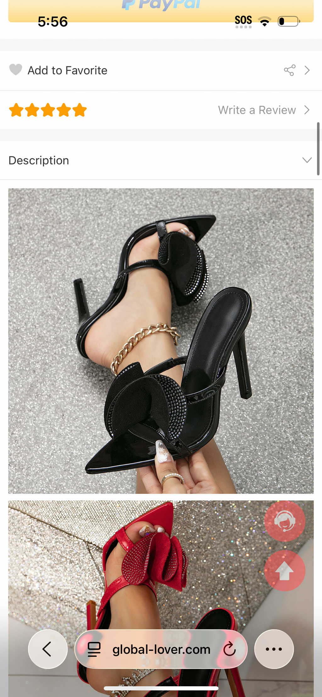 Women Bow Rhinestone High Heels