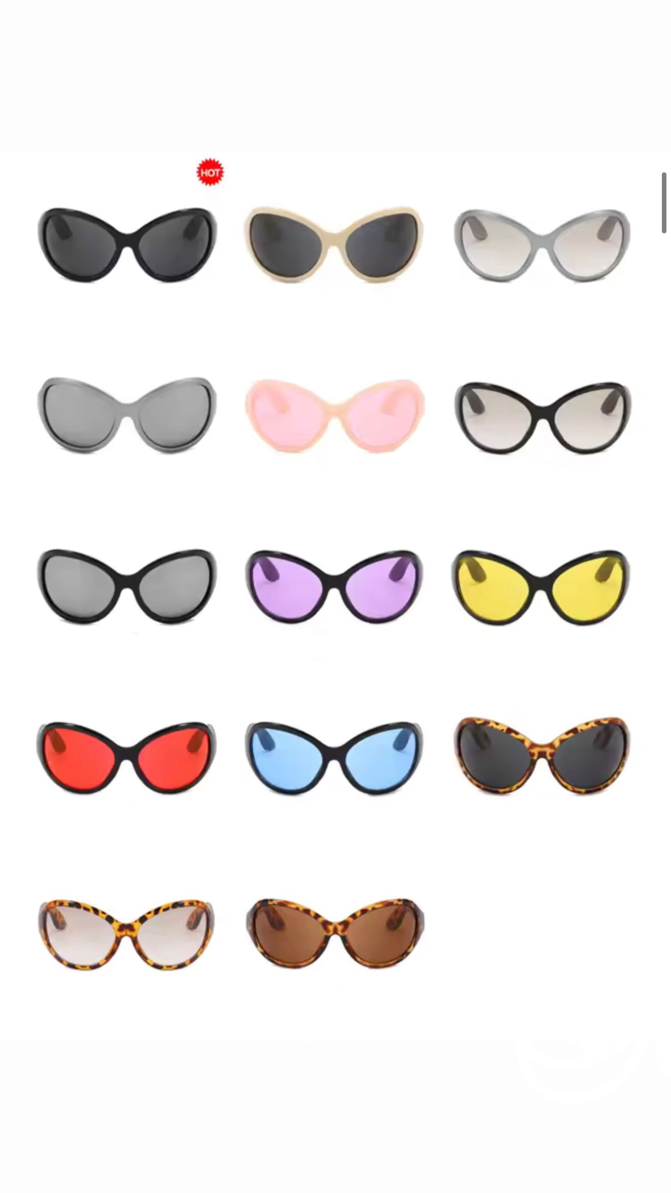 Fashion Irregular Round Sunglasses For Women Men Vintage Designer Ladies Sunglasses