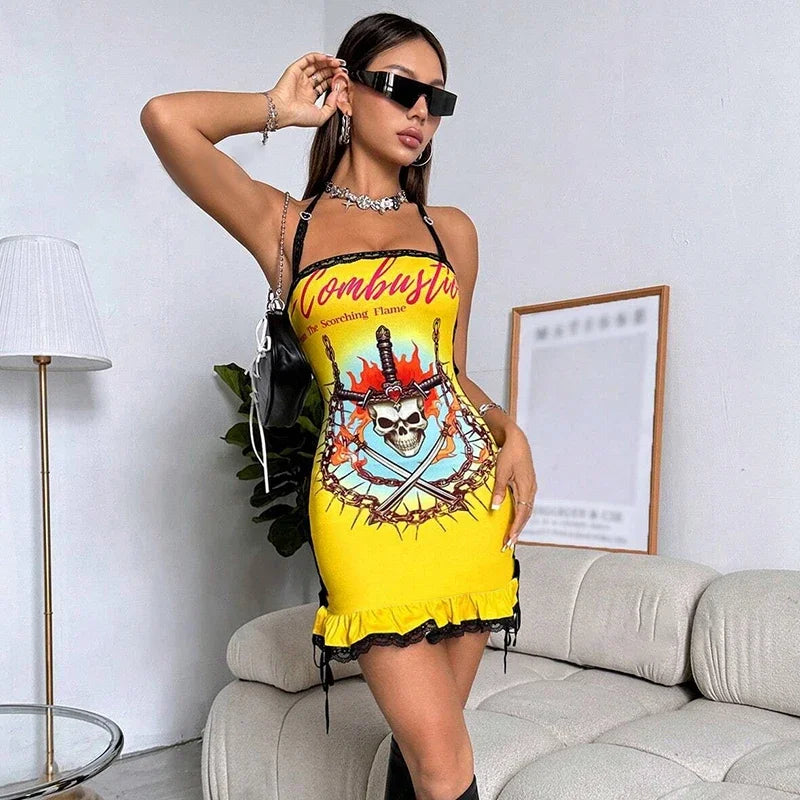 Chic Skull Party Dress
