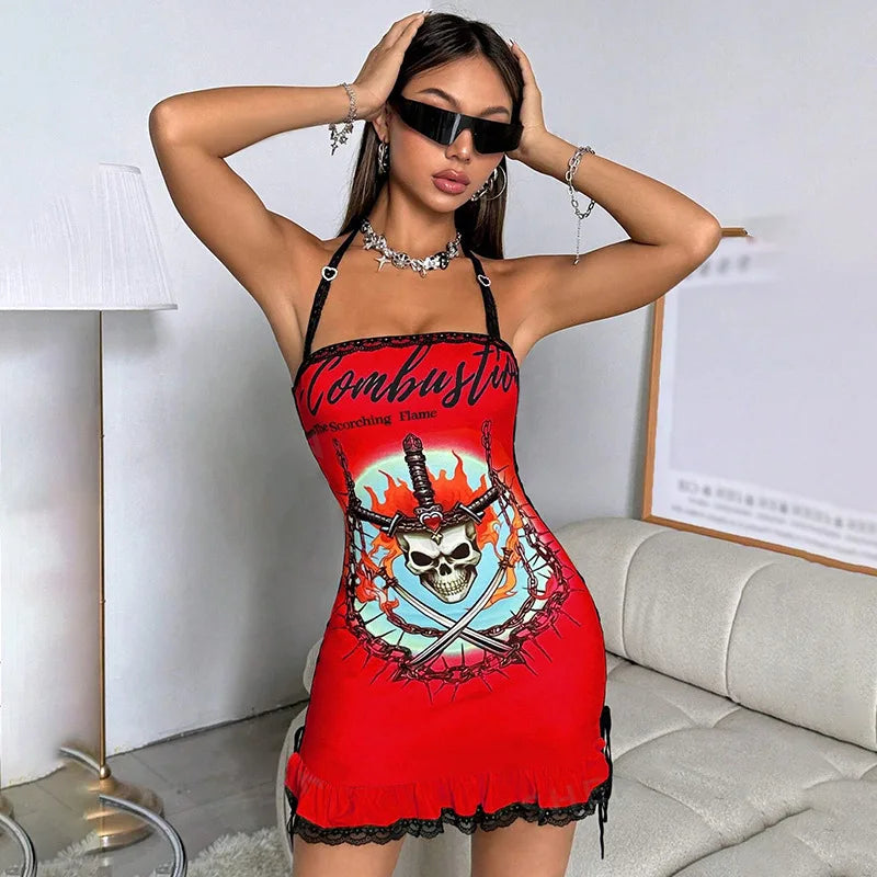 Chic Skull Party Dress