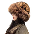 Leopard Print Mongolian Hat