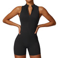 Women's Backless Yoga Jumpsuit with Zipper - Summer Bodysuit