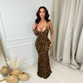 Women Sexy See-Through Leopard Print Nightdress