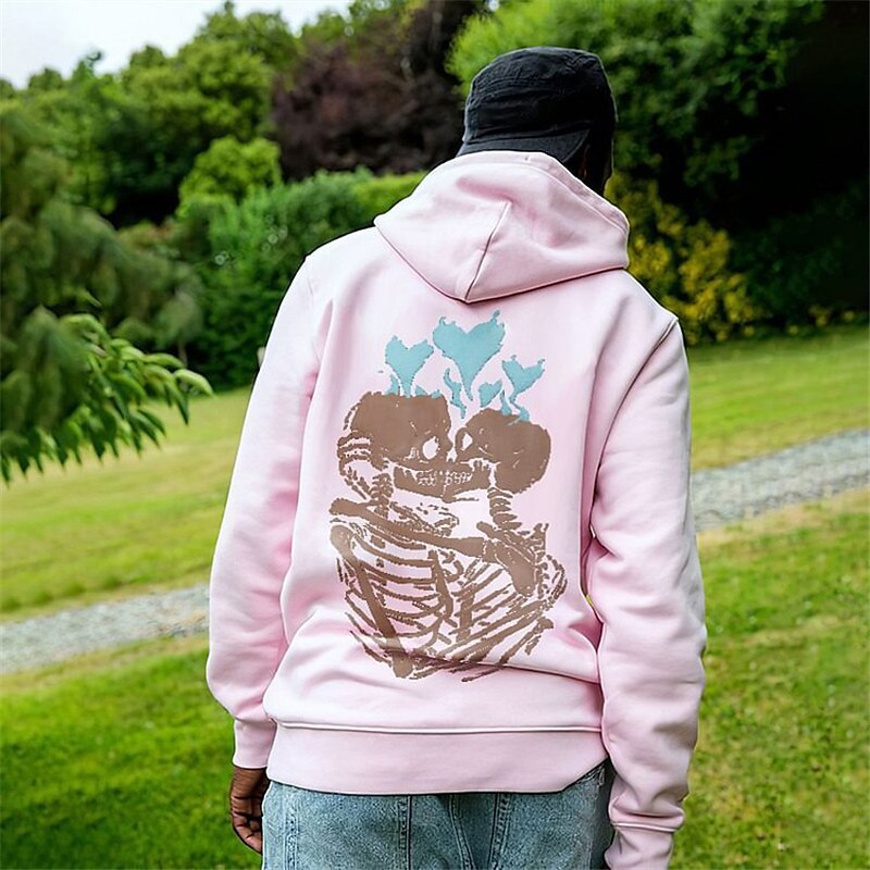 Men's Loose-Fit Graphic Hoodie - Casual Comfort Sweater