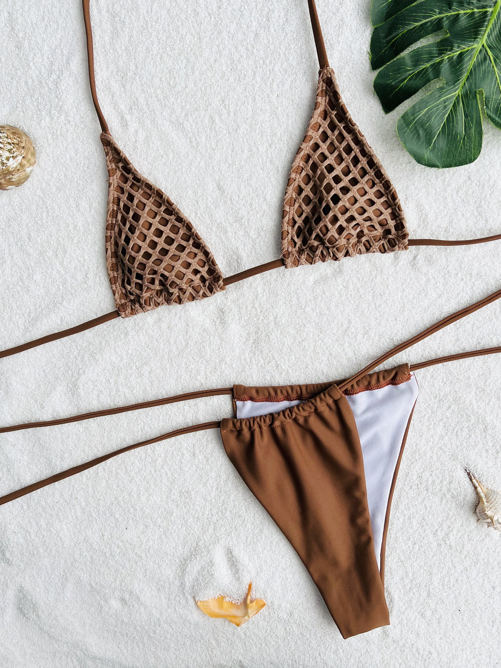 Women's Solid Color Three-Piece Bikini Swimsuit
