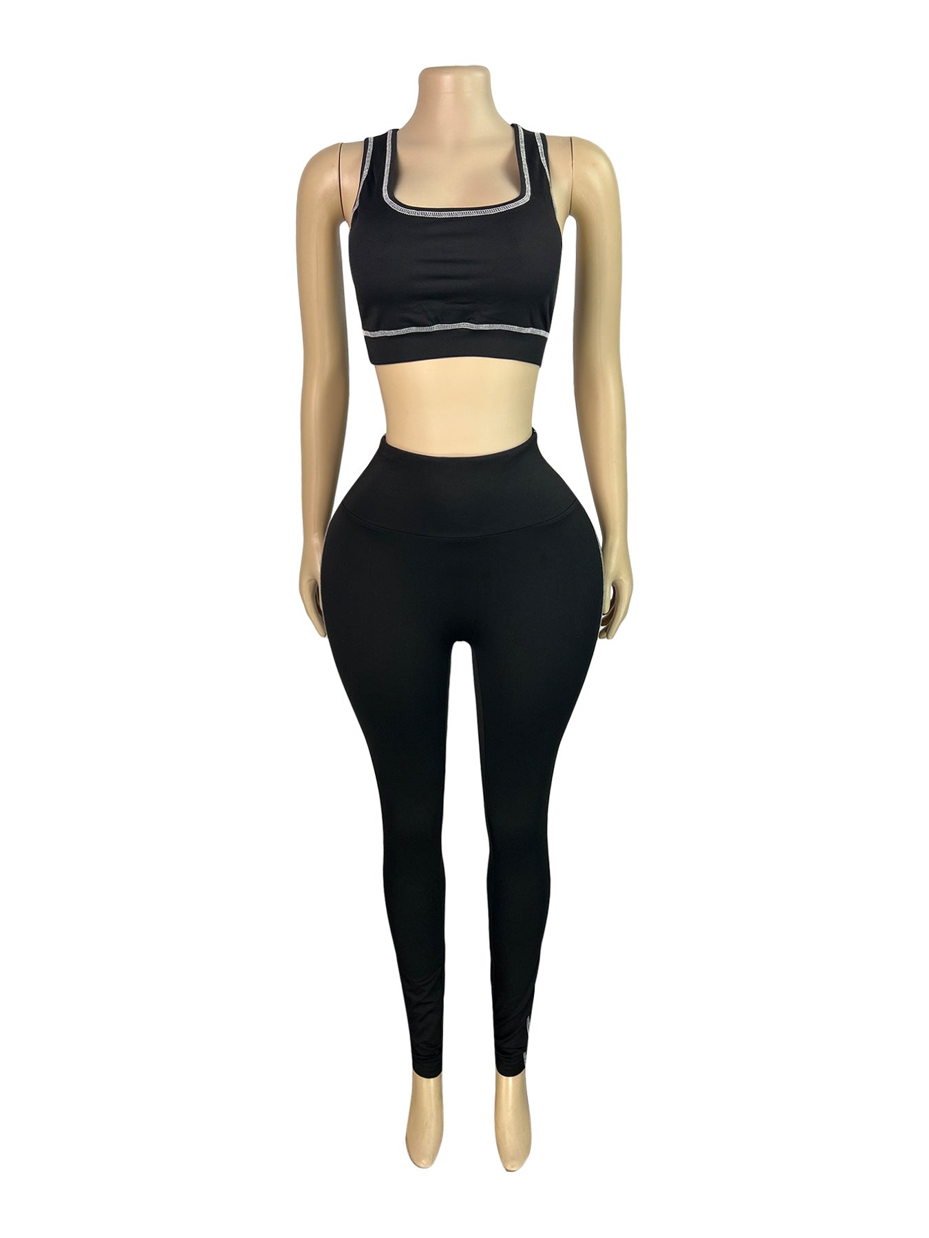Women Zippered Thumb-Sleeve Long-Sleeved Top And Pants Three-Piece Set