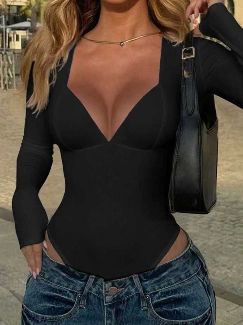 Fashion Solid Color Long Sleeve Women