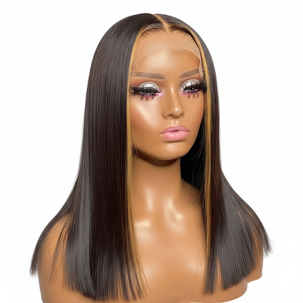 Highlight Ombre Transparent Lace Wig Human Hair