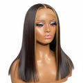 Highlight Ombre Transparent Lace Wig Human Hair