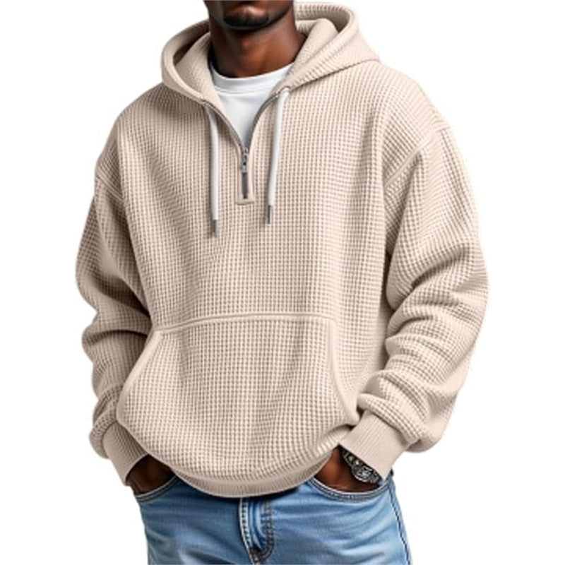 Men's Double Hood Zipper Hooded Sweater