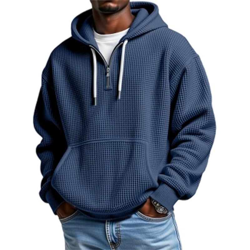 Men's Double Hood Zipper Hooded Sweater