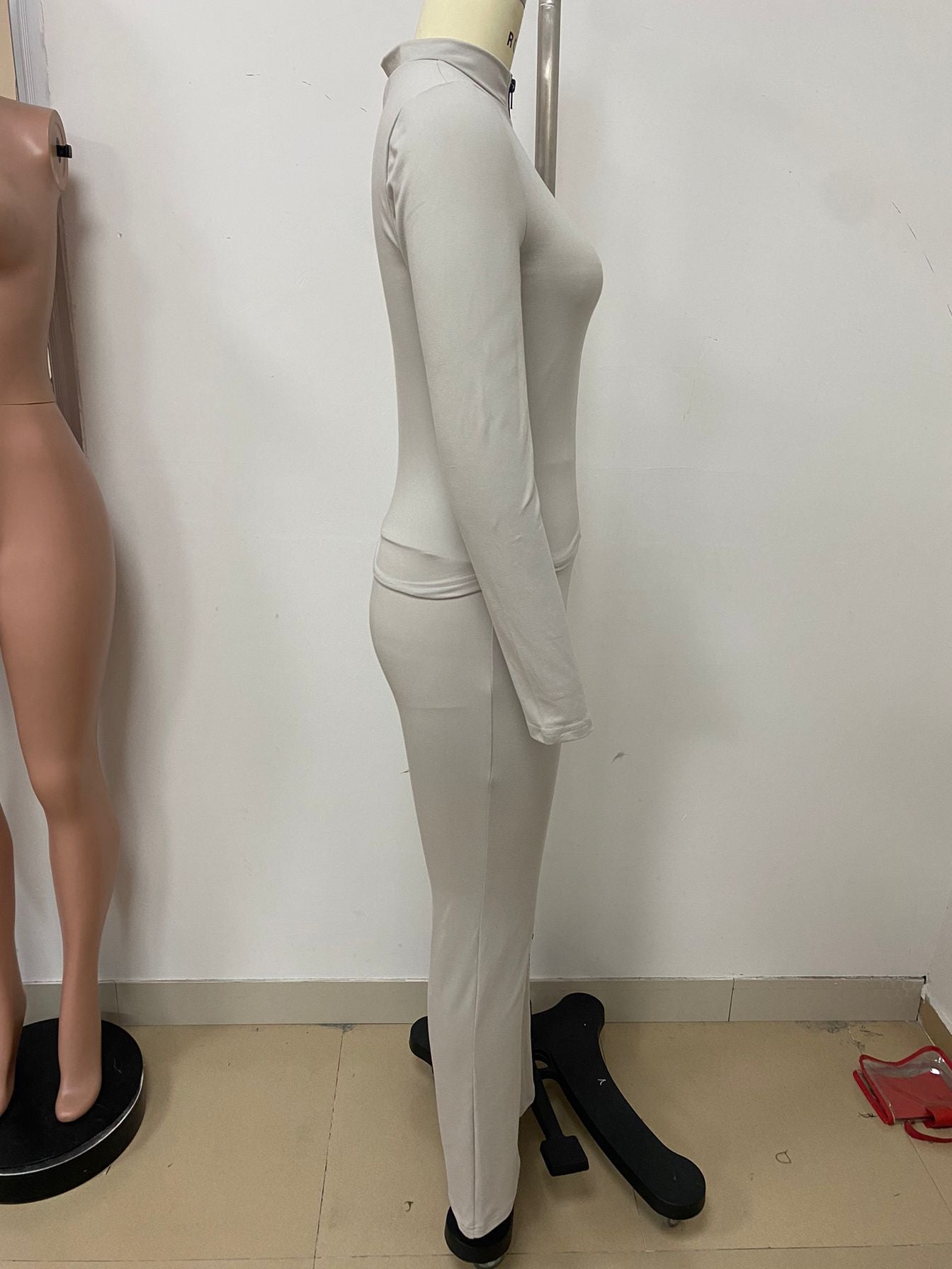 Women Casual Top And Bell Bottom Long Pants Two Piece Set