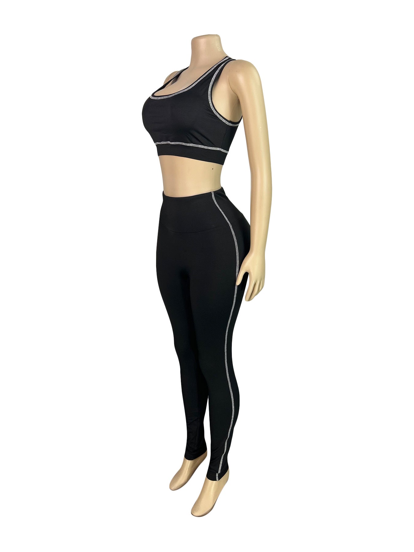 Women Zippered Thumb-Sleeve Long-Sleeved Top And Pants Three-Piece Set