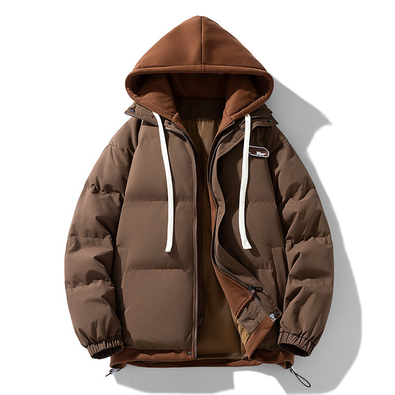 Two-piece Cotton-padded Coat Thickened Hooded Warm Jacket