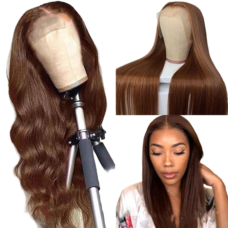 Brown Color Human Hair Wigs Human Hair Wig
