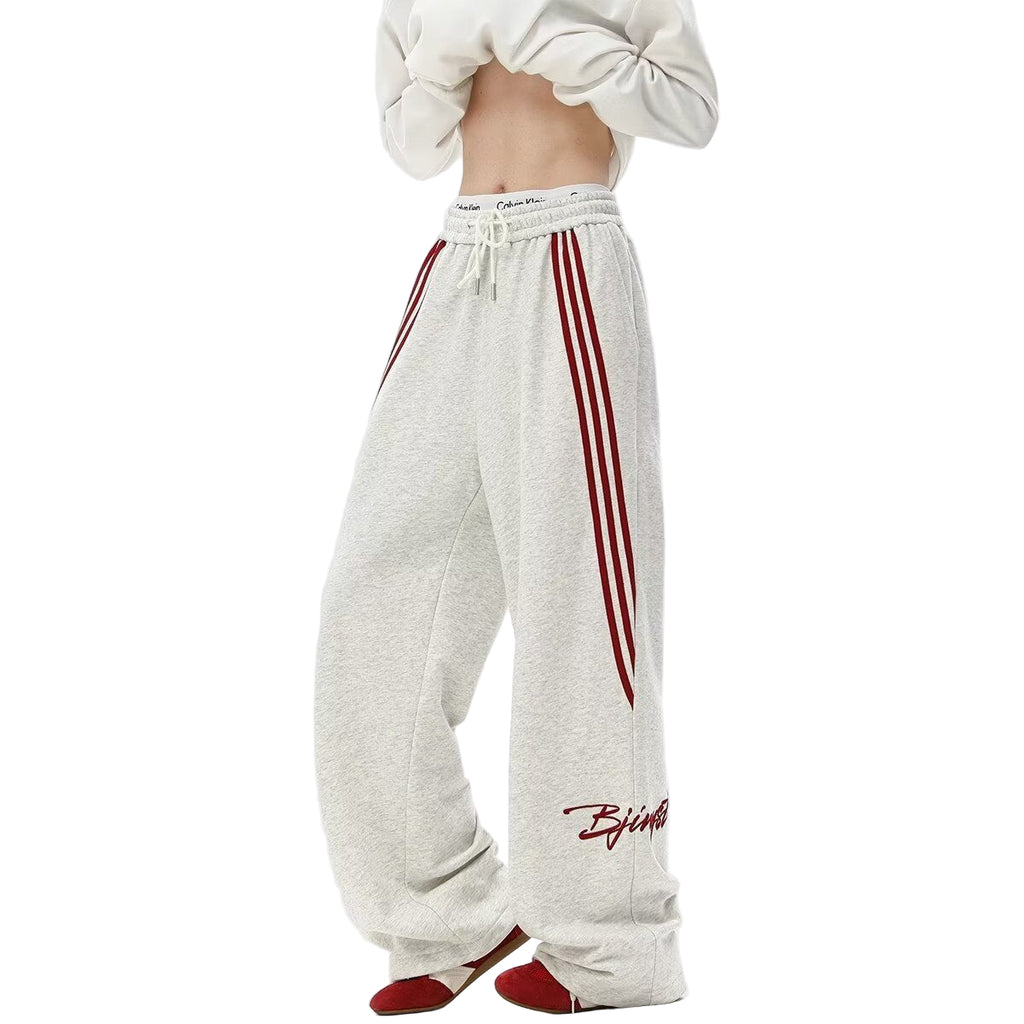Trendy Brand Striped Men's Loose Straight-leg Casual Pants