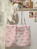 New Large-capacity Love Furry Shoulder Bag