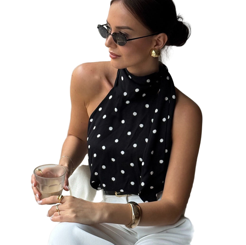 Lace-up Halterneck Camisole Women