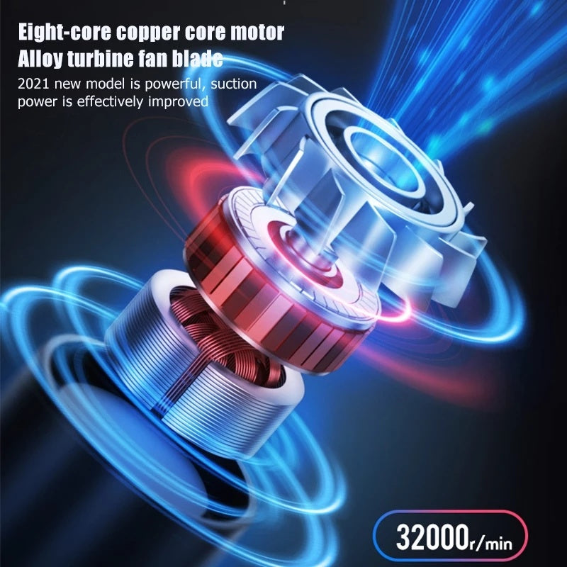 Wireless Car Vacuum Cleaner - Powerful Cordless Mini Vac