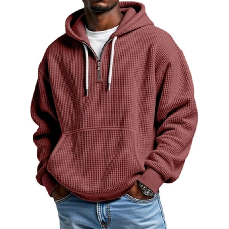 Men's Double Hood Zipper Hooded Sweater