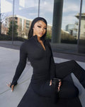 Top Casual Trousers Fashion Hair Band Three-piece Set