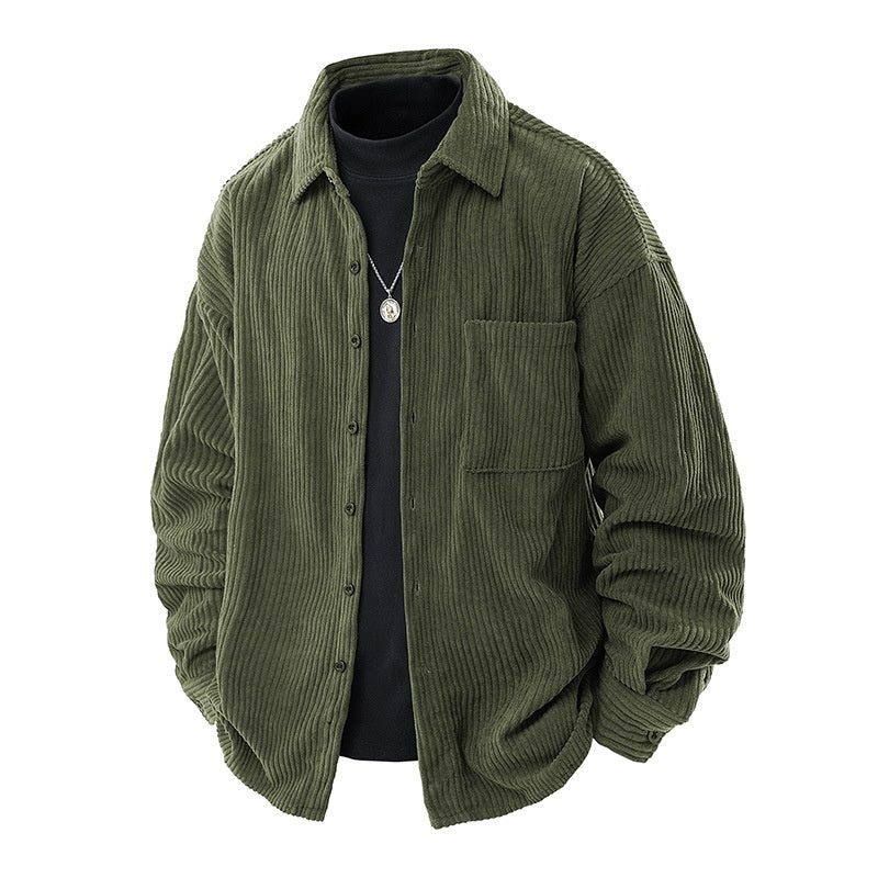Shirt Collar Button Up Men
