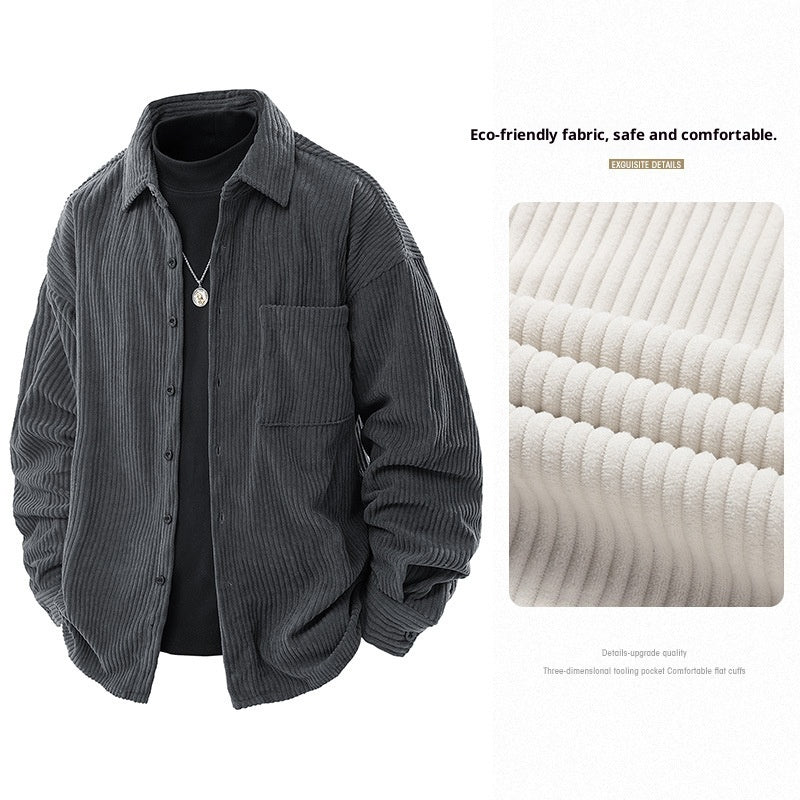 Shirt Collar Button Up Men