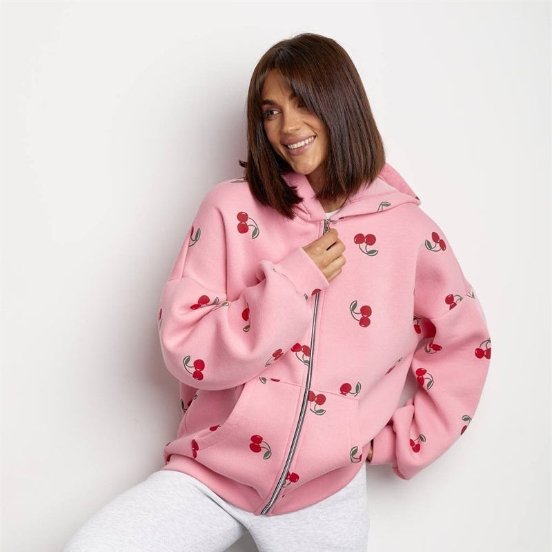 Women's Loose All-Match Cherry Sweater