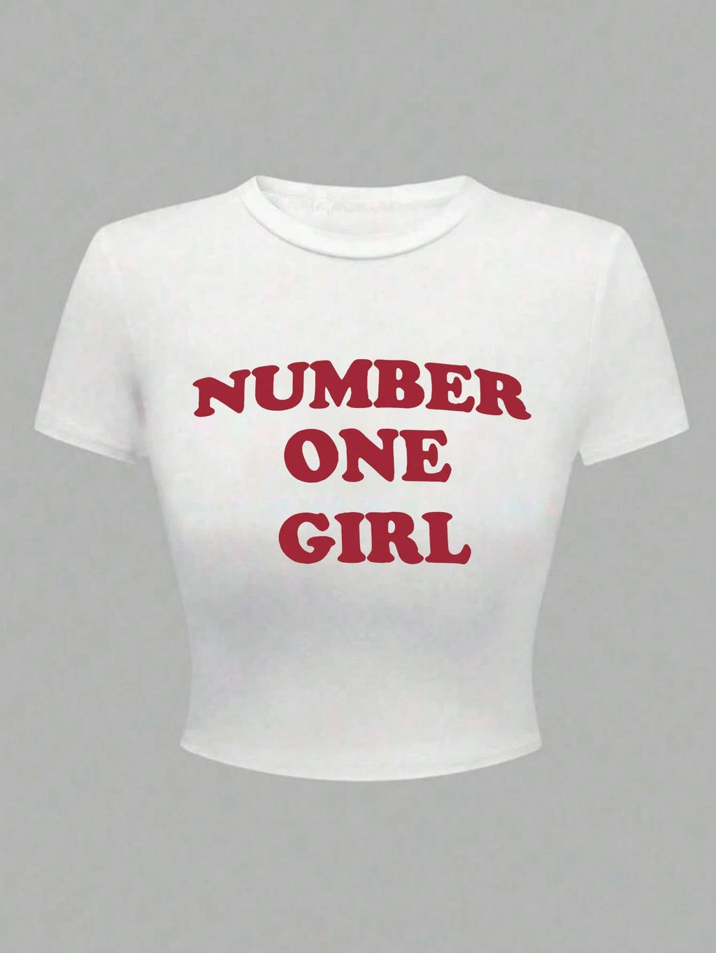 Women Printed Style Short Sleeve Round Neck Crop Top