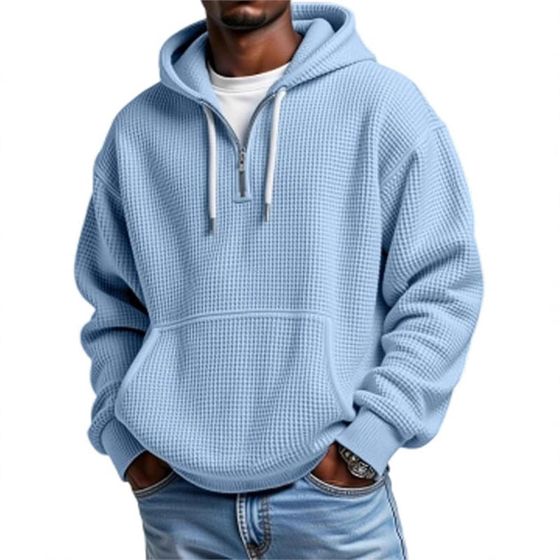 Men's Double Hood Zipper Hooded Sweater