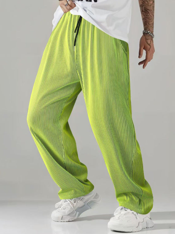 Camouflage Gradient Stripe Pants Wide-leg Men's Loose Drape Casual Light Luxury Trousers