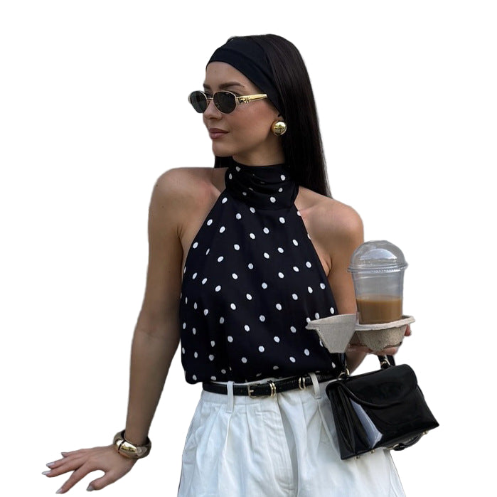 Lace-up Halterneck Camisole Women