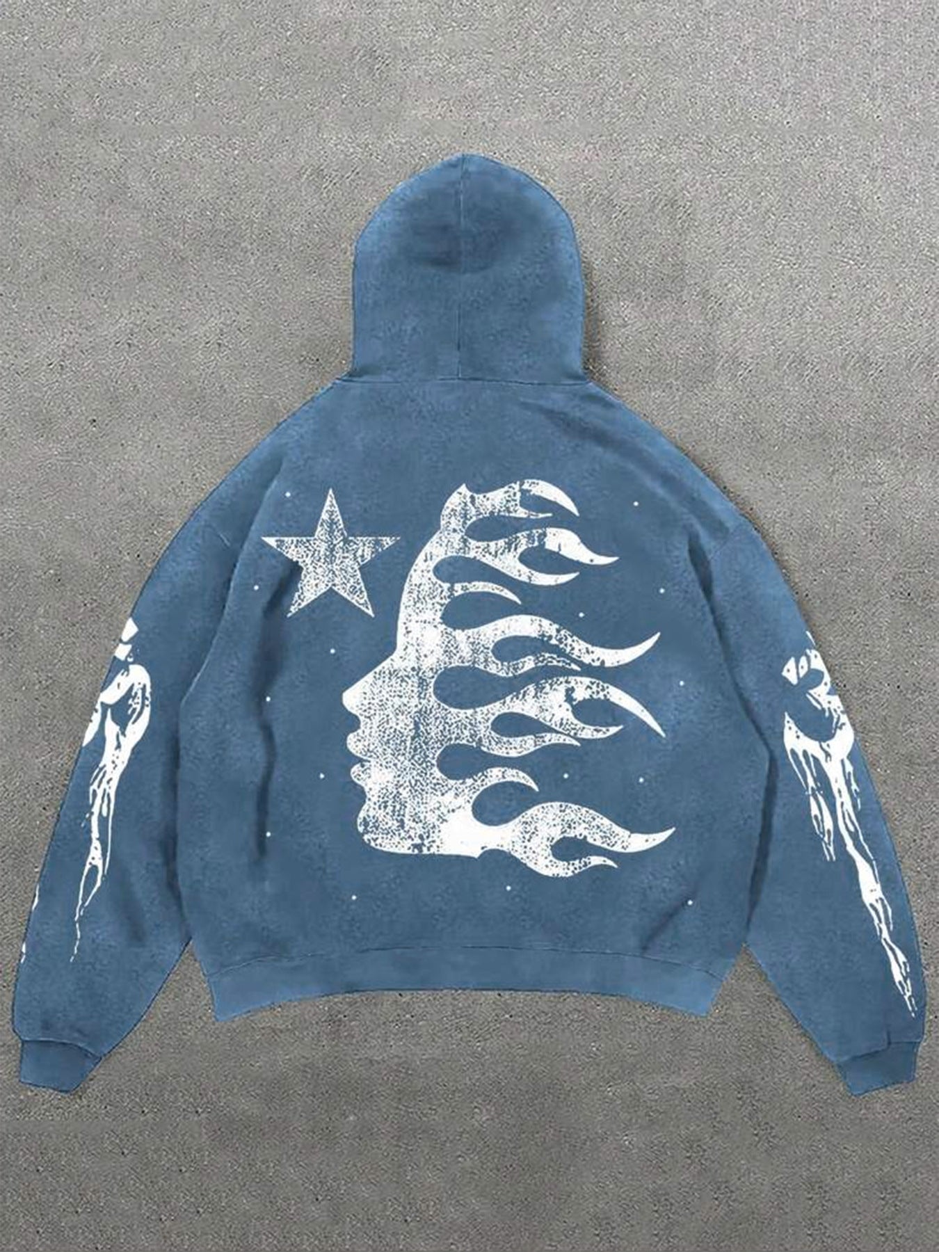 High Street Fashion Printed Women'S Loose Hoodies
