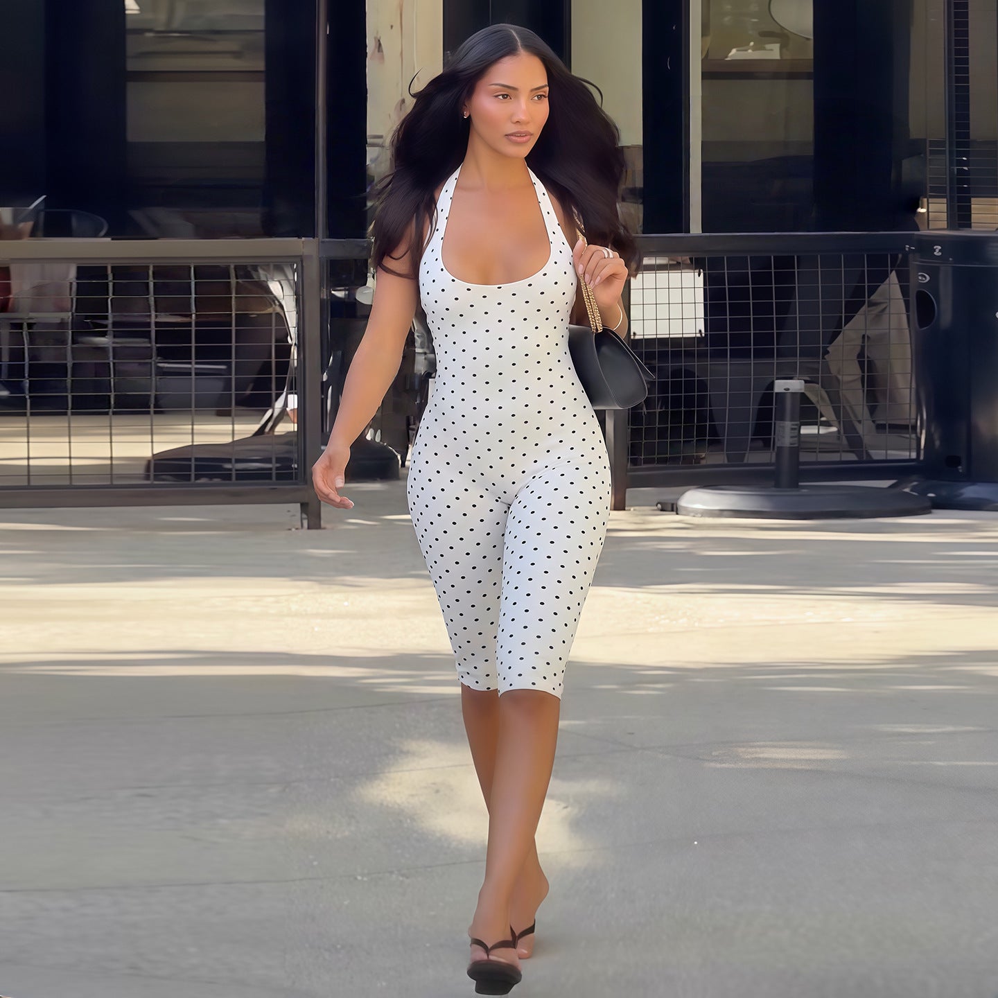 Women Summer Street Style Halter Neck Backless Jumpsuit