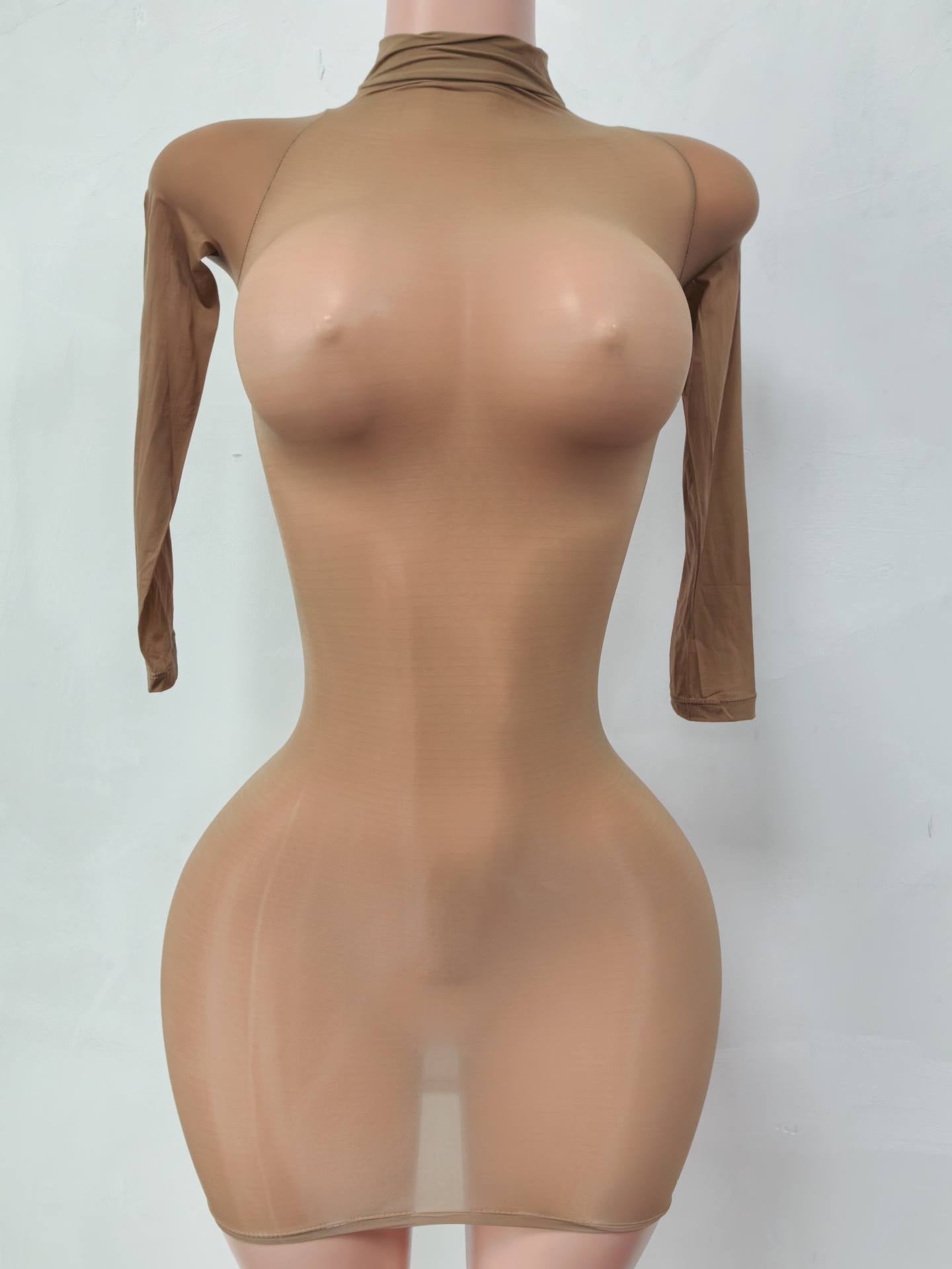Women's Thin High Stretch See-Through Tight-Fitting Dress Lingerie