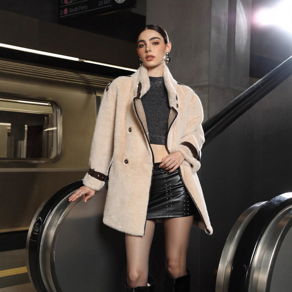 Fur Coat Loose Thick Temperament Warm Fur And Leather Overcoat