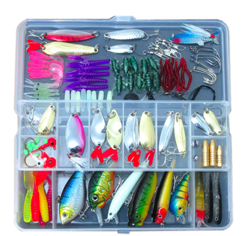 132-Piece Fishing Lures Kit - Complete Tackle Set with Storage Box