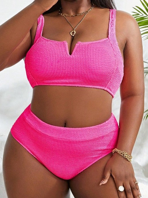 Plus Size Women Holidays Two-Piece Swimwear