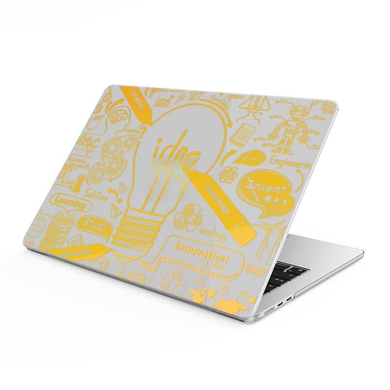Apple MacBook Protective Case Durable Design for Laptop 105-bulb-colorful Black Shell Compatible with MacBook Pro Air & iPhone Models