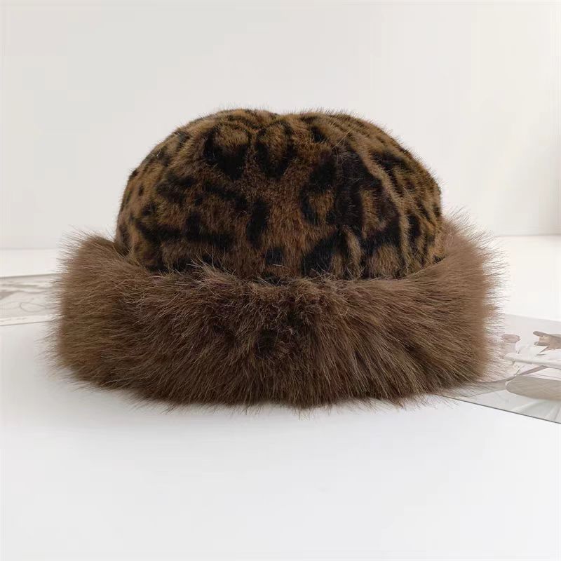 Leopard Print Mongolian Hat