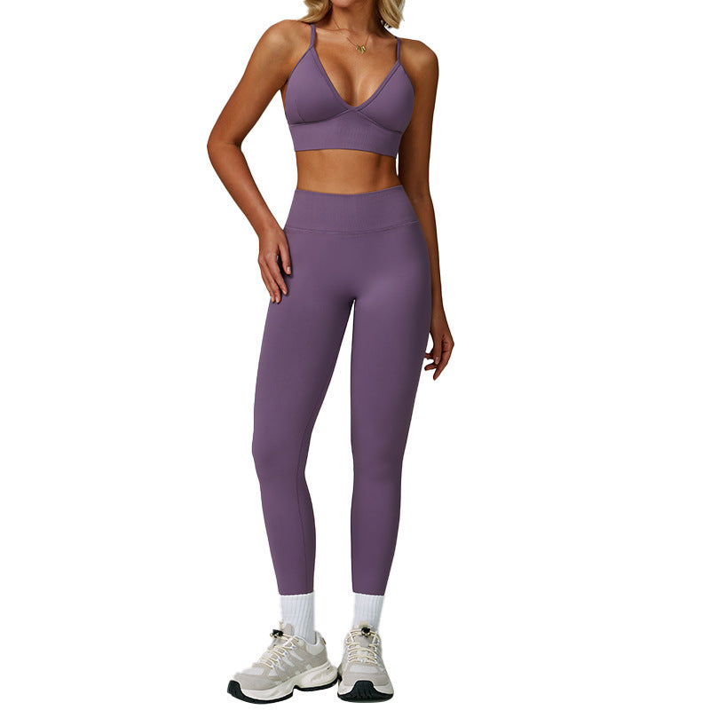 Seamless Tight Yoga Suit Waist Slimming Quick-drying Workout Clothes