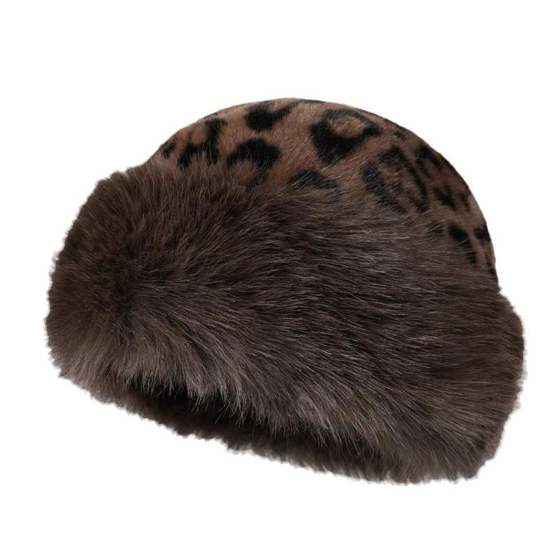Leopard Print Mongolian Hat