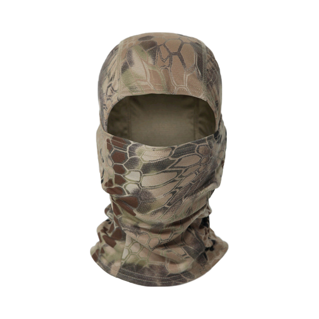 Outdoor Quick-drying Mesh Breathable Ski Mask Camouflage Headgear in Python Pattern Black Yellow Green & Jungle Python Design for Comfort and Functionality