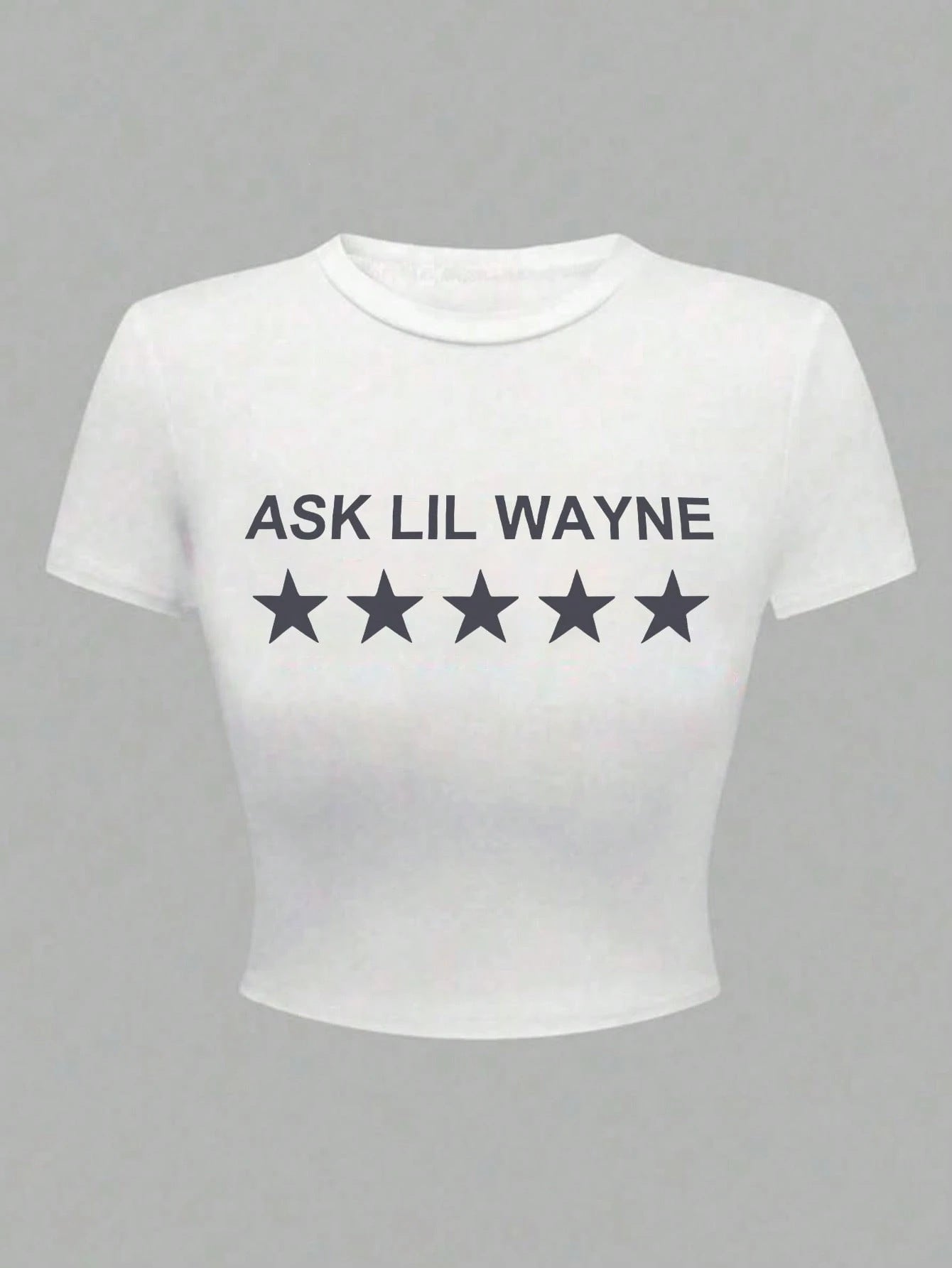 Women Printed Style Short Sleeve Round Neck Crop Top