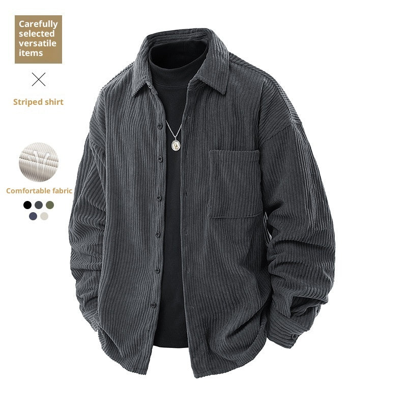 Shirt Collar Button Up Men
